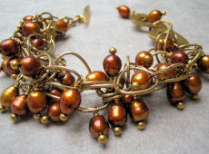 mbB25B (Bronze/Purple Pearl + Brass Bracelet)