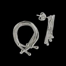 vzA446ES (Silver Twig Earrings )