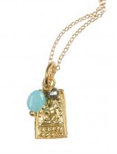 mbPBuddhaAmazon (Buda Brass pendant with Amazonite)