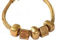 mbB442B (Brass Pebble Snake Chain Bracelet)