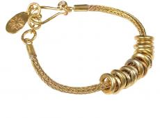 mbB504B (Brass Snake Chain Rings Bracelet)
