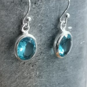 Blue Topaz & Silver Earrings