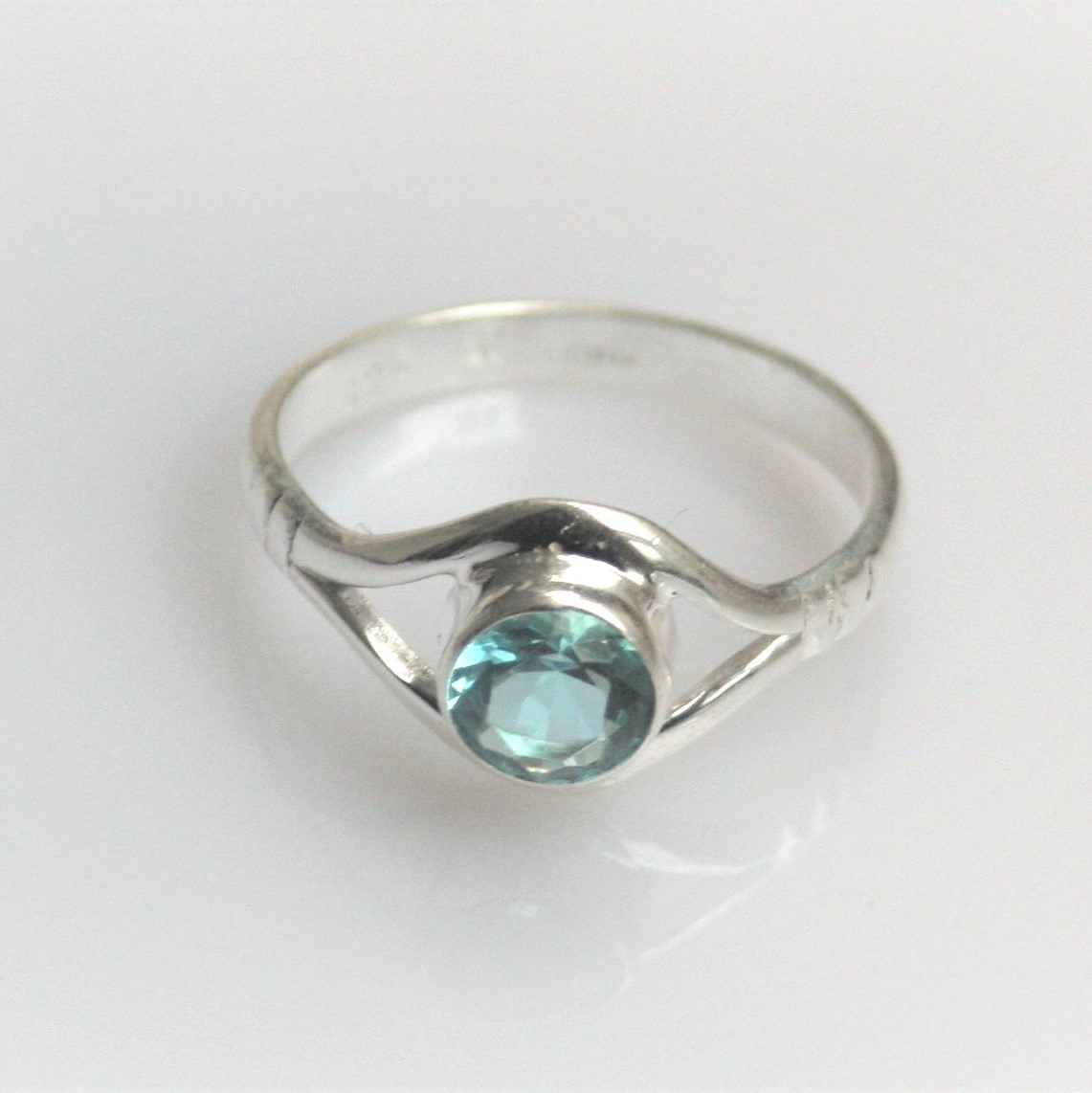 Blue Topaz Silver Ring - Image 2
