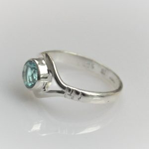 Blue Topaz Silver Ring