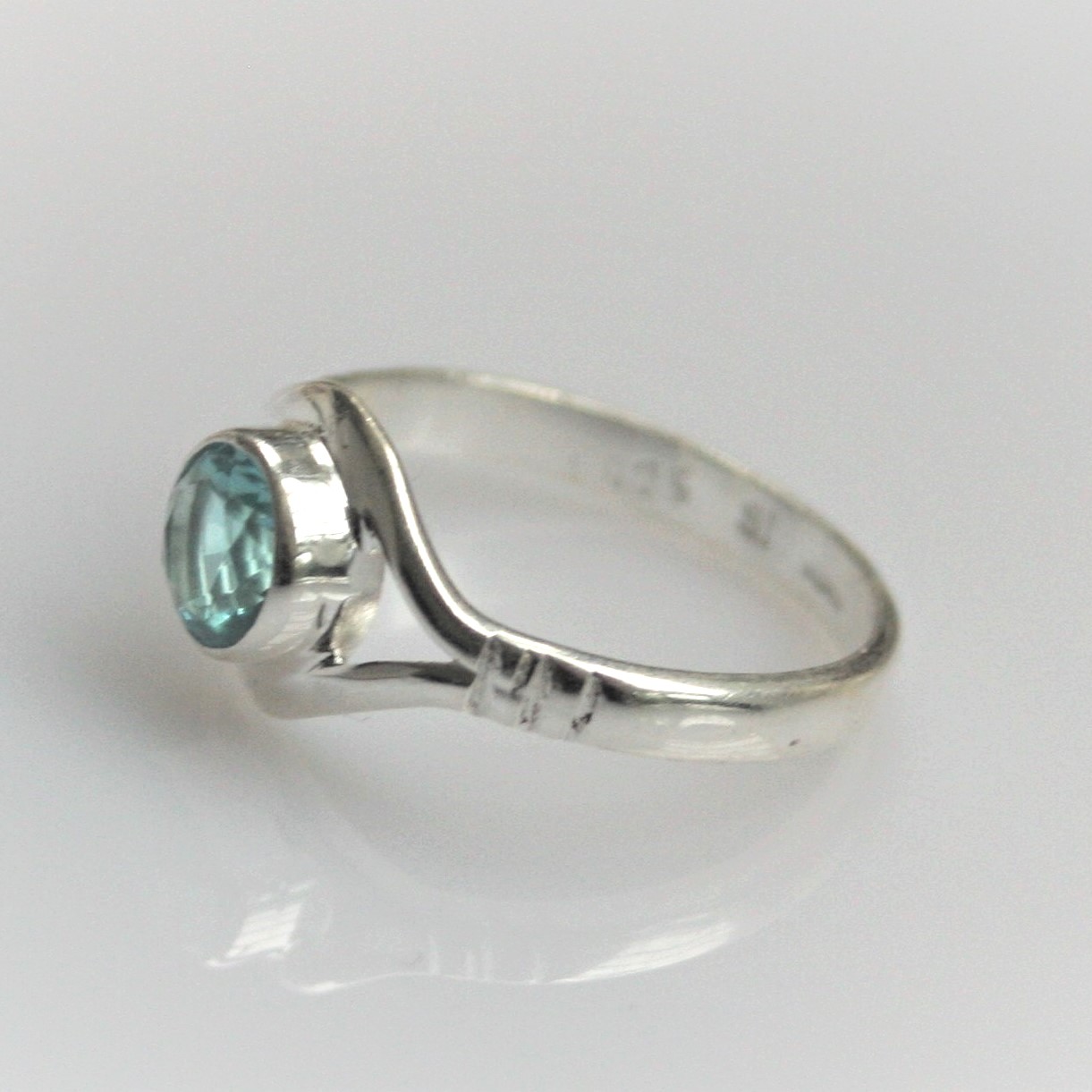 Blue Topaz Silver Ring