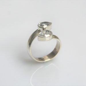 Silver Ring with Quartz Gemstones