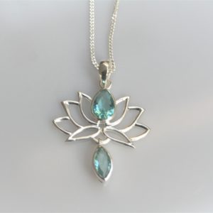 Silver and Blue Topaz Pendant