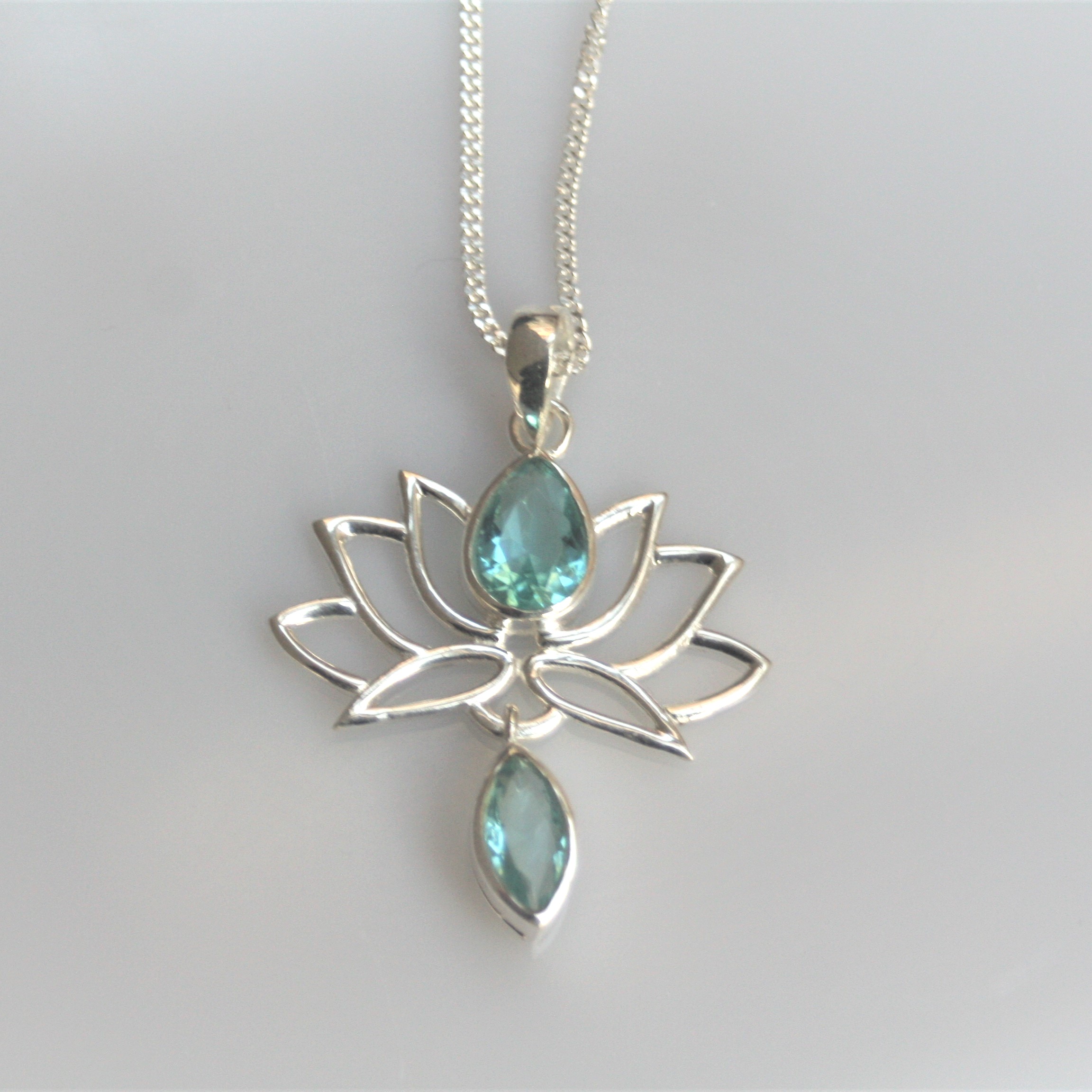 Silver and Blue Topaz Pendant
