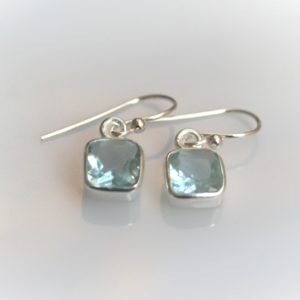 Blue Topaz Silver Earings