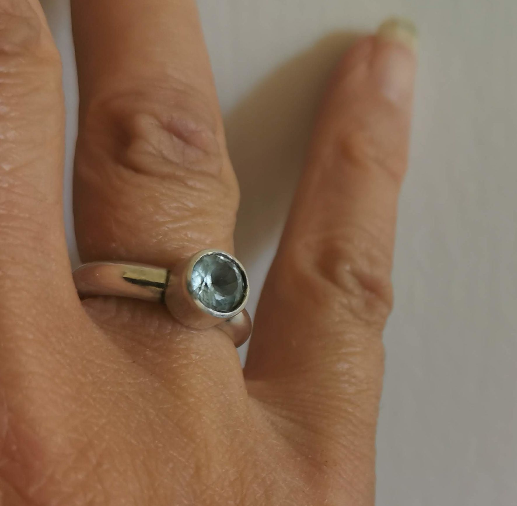 Sterling Silver Topaz Gemstone Ring - Image 2