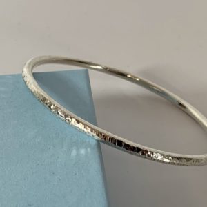 Sterling Silver Textured Bangle