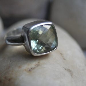 Sterling Silver & Green Quartz Statement Ring