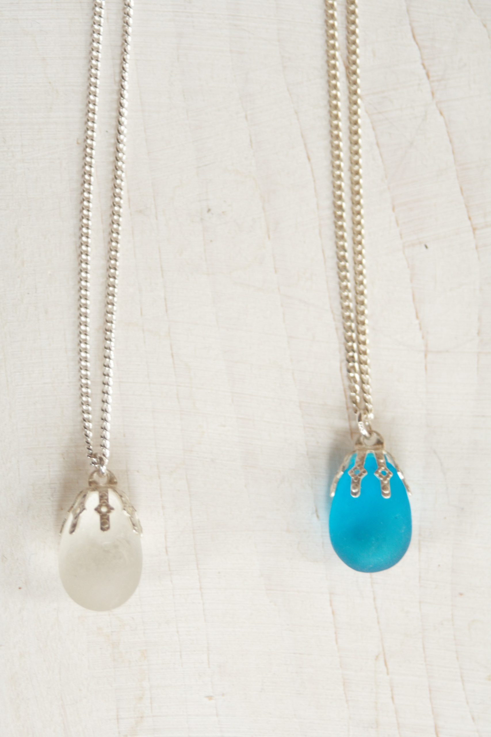 Seaglass and Sterling Silver Pedant Necklace - Image 3