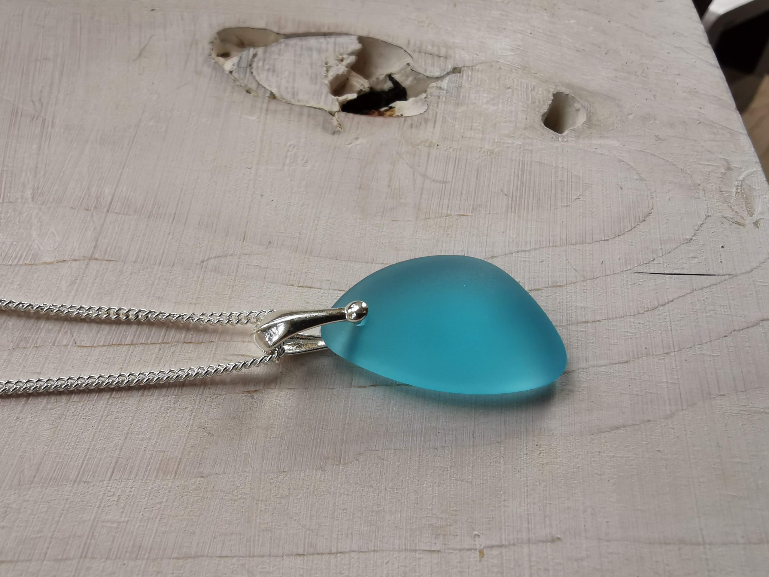 Cultured Seaglass Pendant Necklace - Image 2