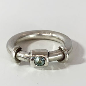 Sterling Silver and Blue Topaz Statement Ring