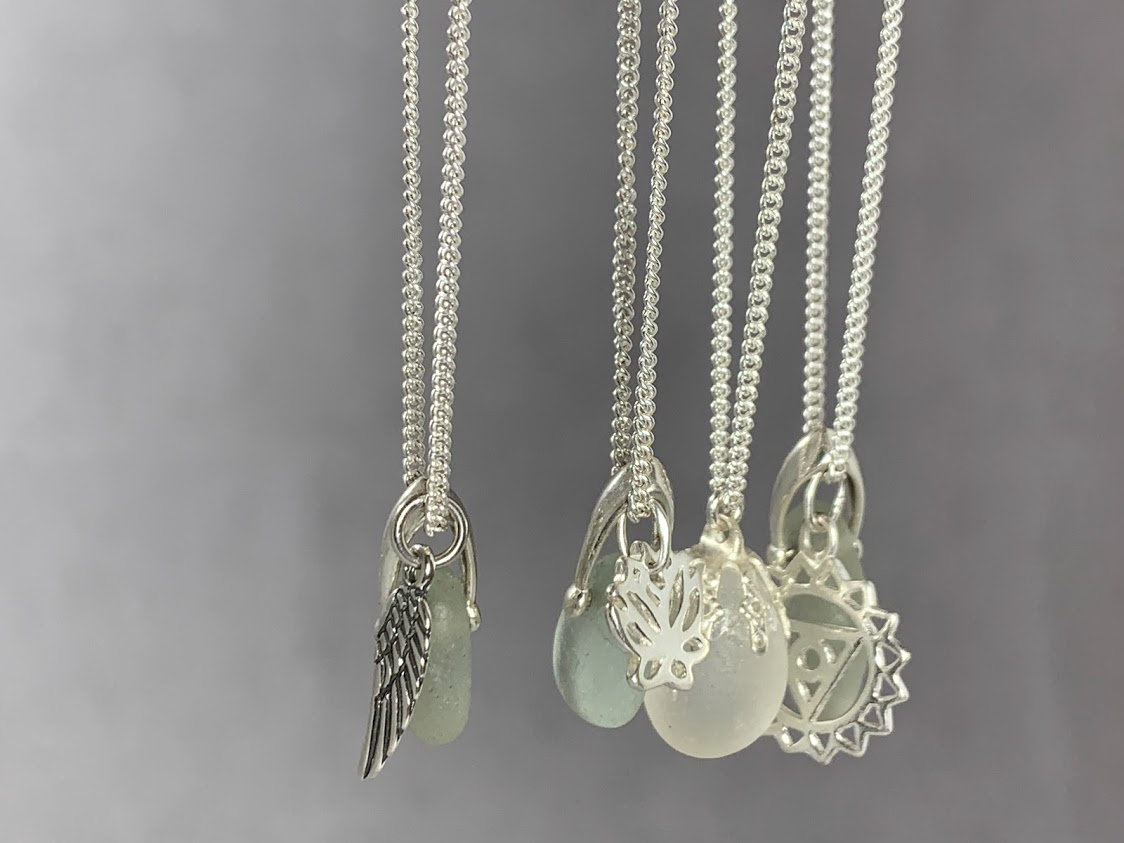Seaglass and Sterling Silver Pedant Necklace - Image 6