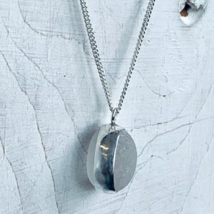Sterling Silver and Natural Seaglass Pendant Necklace
